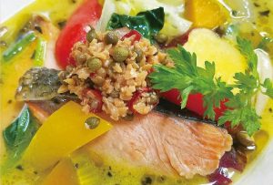 鮭と彩り野菜のポトフ
